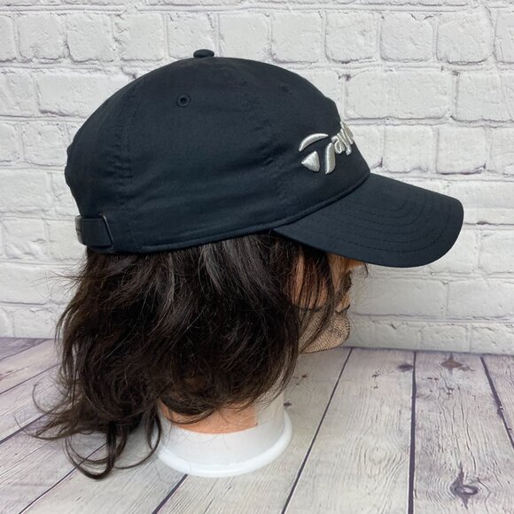 Taylormade Golf Hat Cap Strap Back Black One Size Fits All Golfing Golfer Gear - Picture 4 of 8